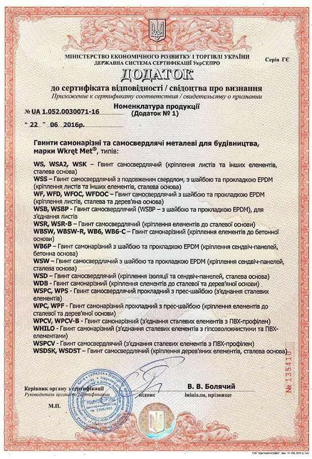 Сертифікат відповідності